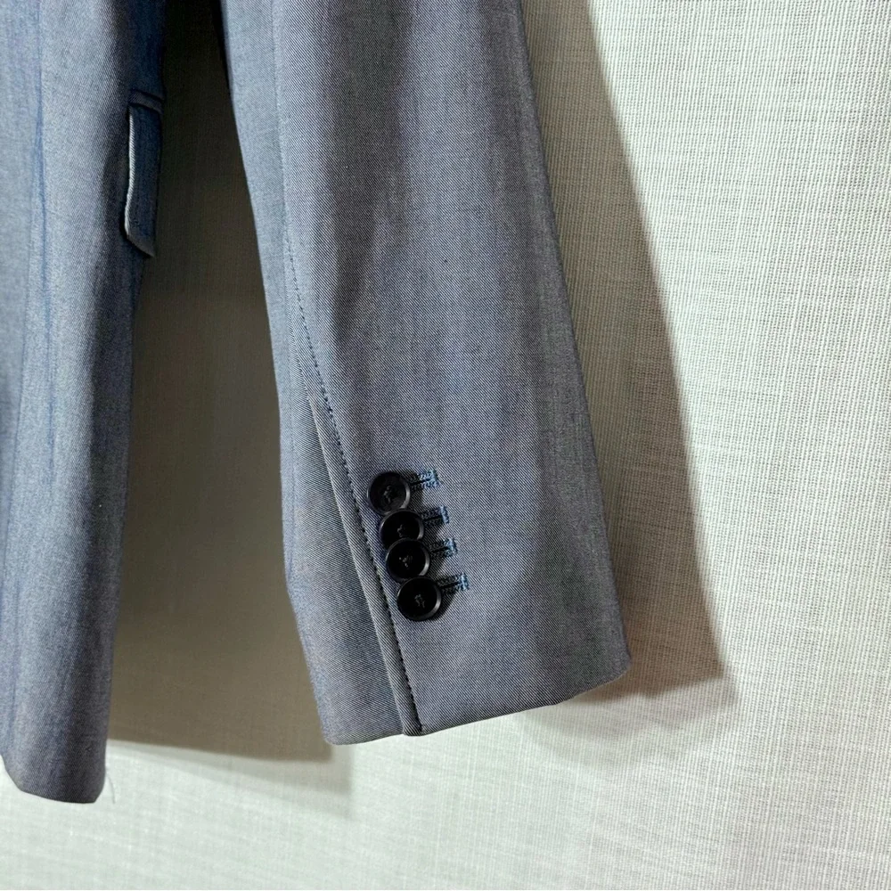 Banana Republic Tailored Fit Blue Blazer‎ Jacket Mens 42R Stretch Cotton